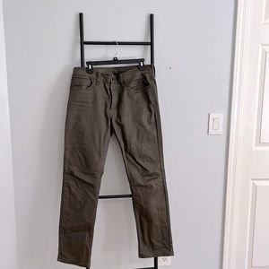 Mens Slim Fit Jeans Levi’s 511 34W 30L Green Brown Pants Work Casual for Men